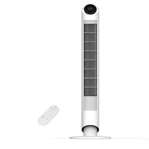 Sunspire 40'' Tower Fan for Bedroom, 90° Oscillating Standing Fan, 28dB Ultra Quiet, 26ft/s Velocity Bladeless Floor Fan with 3 Speeds & 4 Modes, 12H Timer for Living Room, Home, Office, White
