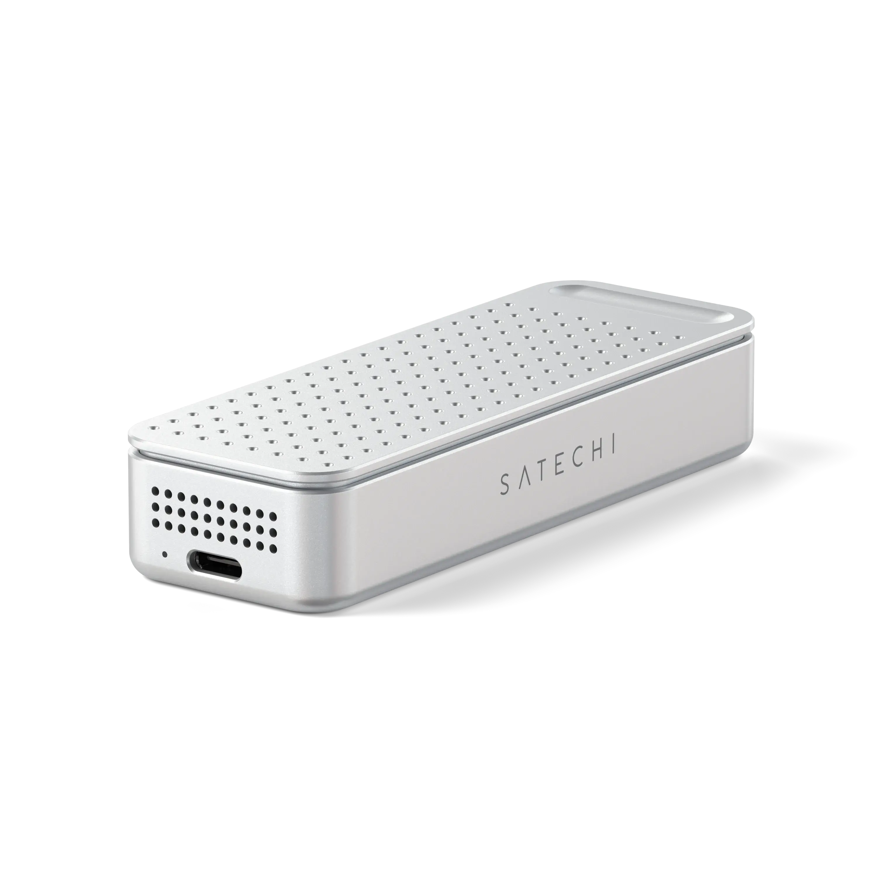 Satechi DotDisk 80Gbps M.2 NVMe SSD Enclosure, High-Speed Aluminum Enclosure with Ultra-Fast Data Transfer, Active Cooling Design for Modern Workspaces