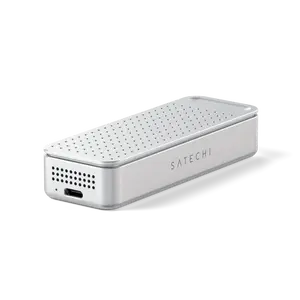 Satechi DotDisk 80Gbps M.2 NVMe SSD Enclosure, High-Speed Aluminum Enclosure with Ultra-Fast Data Transfer, Active Cooling Design for Modern Workspaces