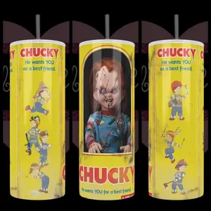 Boxed Chucky Custom Handcrafted 20oz Stainless Steel Tumbler