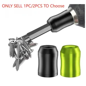 Strong magnetic screw ring, 1/4 inch/6.35mm universal magnetic screw ring drill bit, used for hexagonal screwdriver and power drill bit screw ring power supply position