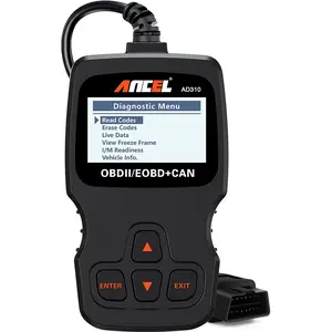 AD310 Classic Enhanced Universal OBD II Scanner Car Engine Fault Code Reader CAN Diagnostic Scan Tool, Read and Clear Error Codes for 1996 or Newer OBD2 Protocol Vehicle (Black) ANCEL