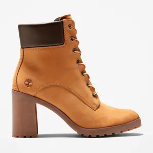 Timberland Women's Allington Lace-Up 6-Inch Boots, Wheat Nubuck, 6.5