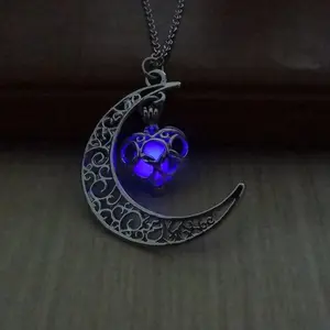 Omni Stone - Glowing Pendant Necklaces Silver Plated Chain Necklaces