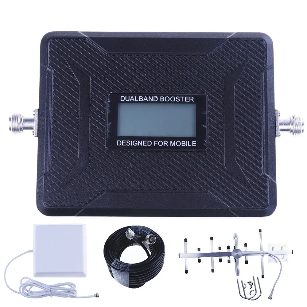 3G/4G Mobile Phone Signal Amplifier with Signal Boost - FCC Approved Dual-Band (850MHz/1700MHz/2100MHz) Home Repeater, Directional Outdoor Device with Automatic Gain Control, Cost-Effective Network Component for Computers & Office Equipment, Essential For