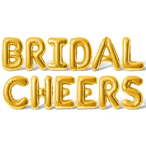 Letter Balloons - BRIDAL CHEERS 16" Inch Alphabet Letters Foil Mylar Balloon Bachelorette Party Banner