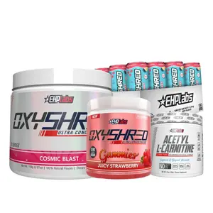 Summer Gear Up x Summer Shred Complete Stack | OxyShred + Carnitine + Gummies + Energy Drink | Full Energy & Metabolism Support Bundle