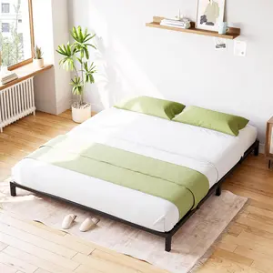 8 Inch Queen Bed Frame No Box Spring Needed, Heavy Duty Metal Platform Bed Frame Queen Size for Bedroom Easy Assembly, Noise Free, Black, Queen