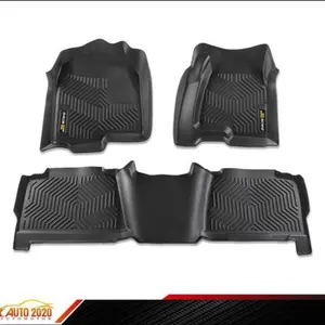 Floor Mats Front & 2nd Row TPE 29913 Fits 99-06 Chevy/GMC Silverado Sierra 1500