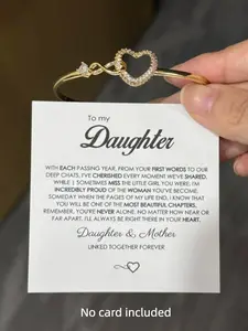 To My Daughter Forever Connected Bracelet, Infinity Heart Design, High-Quality Jewelry, Milestone Celebrations, No Card Included