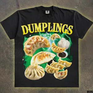 Dumpling shirt, Food T Shirt Funny, Crab Rangoon Meme tshirt, pierogi shirt, Y2k ironic stupid silly cursed shirt, 90s vintage homage tee EF0
