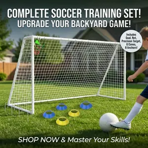 Soccer Goal 7x16 FT Backyard Soccer Net for Kids Portable Soccer Training Equipment with High Strength Netting Heavy Duty Outdoor Goal Post for Youth Practice Soccer Mom Must Haves Backyard Fun Sports Gear Weatherproof