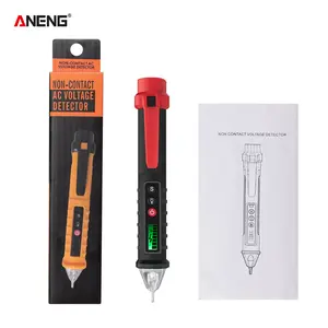ANENG VC1010 Non-Contact Voltage Tester Pen, AC/DC Voltage Detector with Adjustable Sensitivity, LCD Display, Flashlight, Buzzer Alarm, Breakpoint Detection, Pocket Size Electric Tester