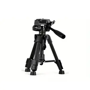 Mini Tripod with Phone Holder, Pan Head with 1/4 Inch Quick Release Plate, Lightweight and Portable for Camera, Phone, Projector, Smartphone, Smartphone Tripod Stand