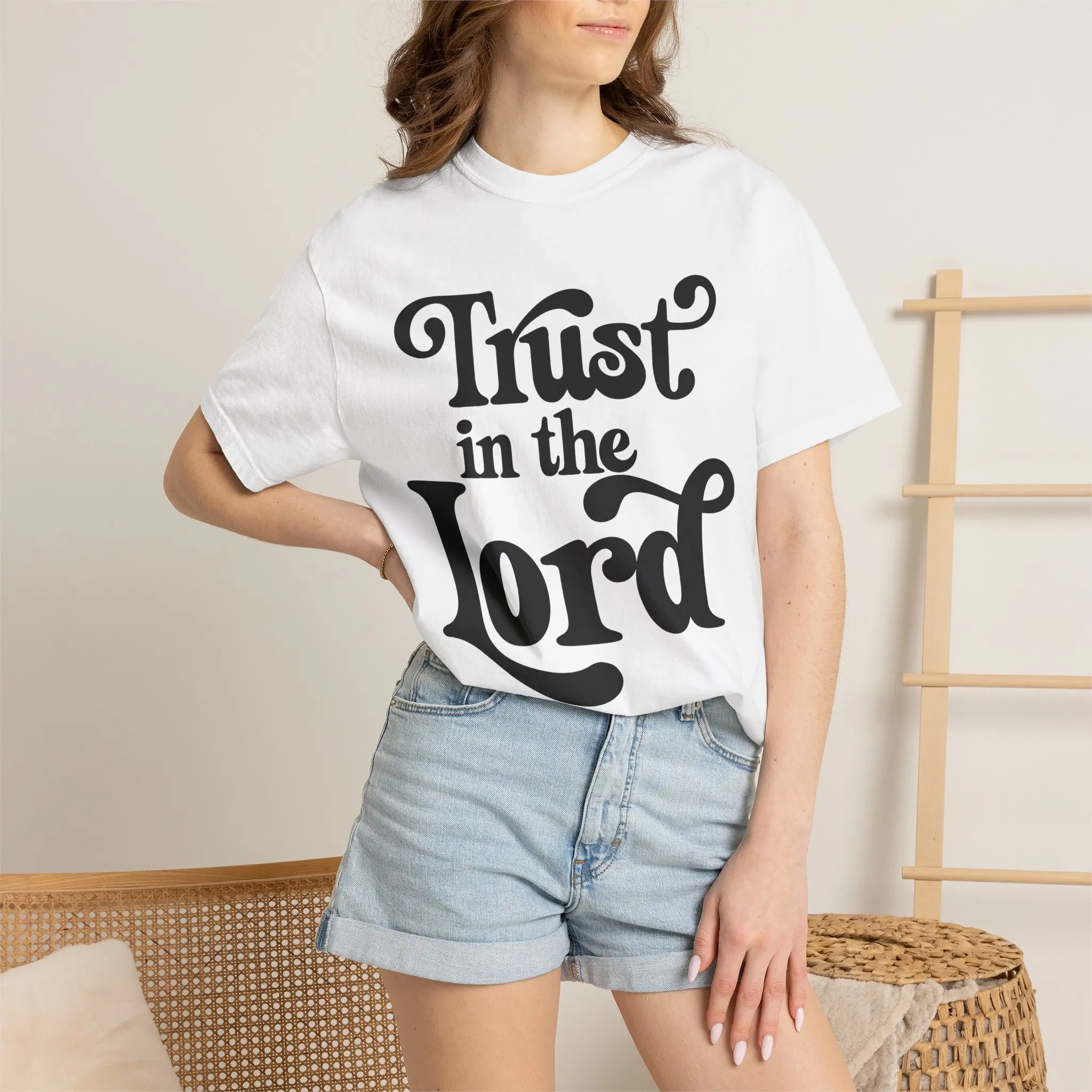Trust In The Lord Shirt | Viral Christian Girl Aesthetic | Faith Based Oversized Tee Unisex Trust in the lord shirt