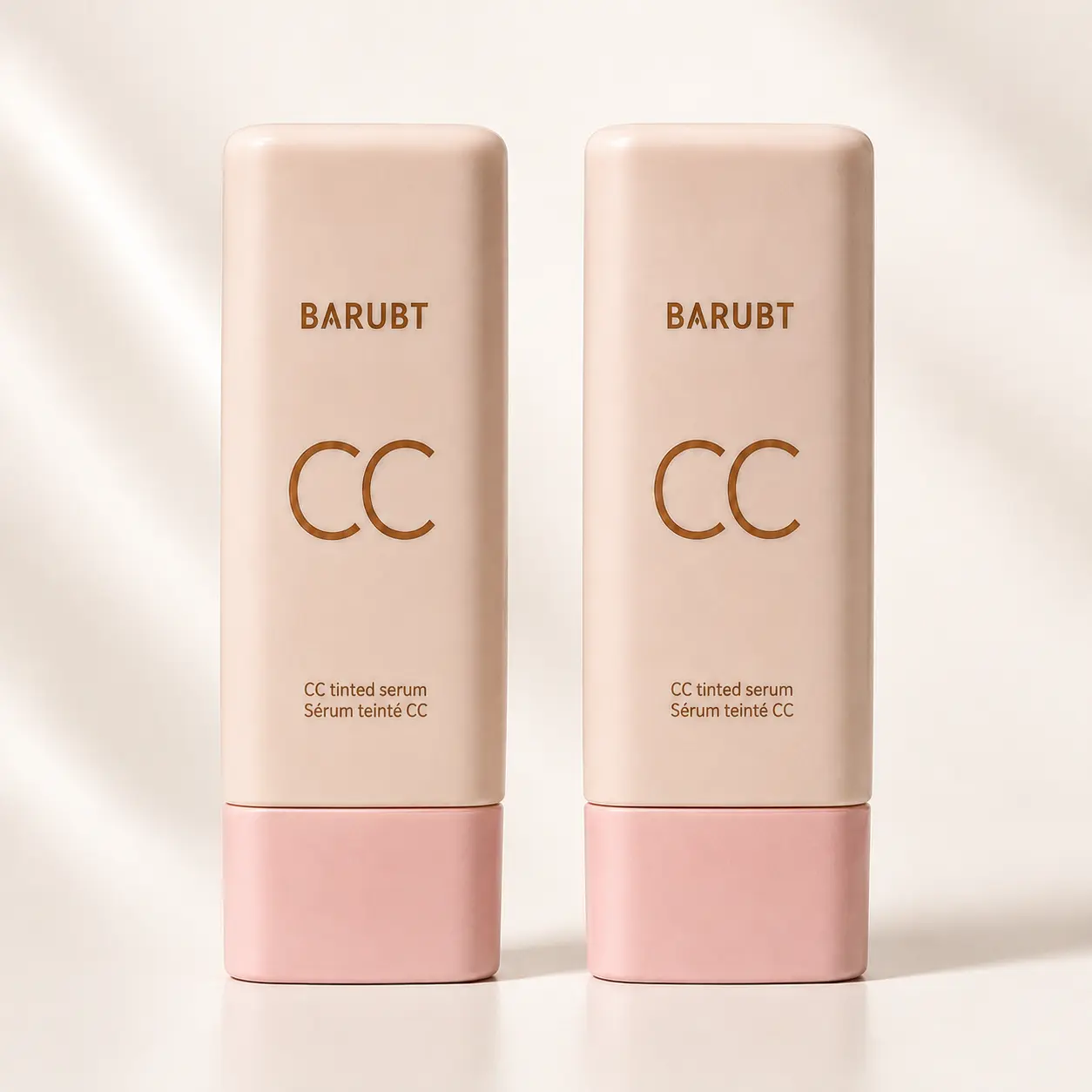 BARUBT CC Tinted Serum Foundation, Lightweight Hydrating Face Base, Natural-Looking Skin-Like Finish, Smooth Easy Blend Makeup, Everyday Radiant Coverage, 55mL, Light & Medium Shades