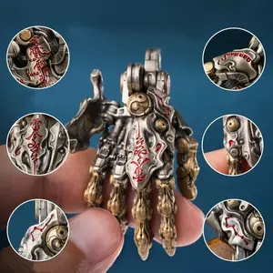 1pc Vintage Men's Mechanical Hand Pendant, Y2K-style Movable Metal Hand Pendant, Hip-hop-inspired Cool Pendant, Fashion Jewelry, Perfect For Everyday Wear, Parties, And Gift-giving