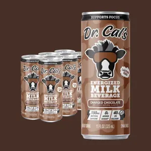 6PK Dr. Cal’s Energized Milk Beverage️- Caffeinated Chocolate Milk - LACTOSE FREE High Protein Milk Calcium