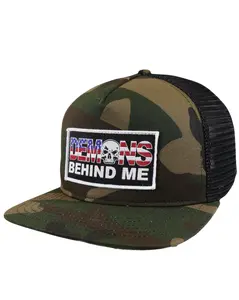 Camo Classic Trucker Patriotic Text Patch Hat