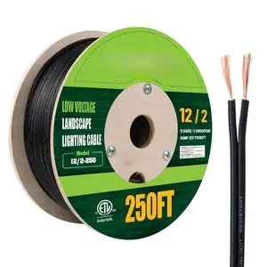 12/2 Low  Landscape Lighting Wire, Outdoor Direct Burial , 12 Gauge 2 Conductor, 250