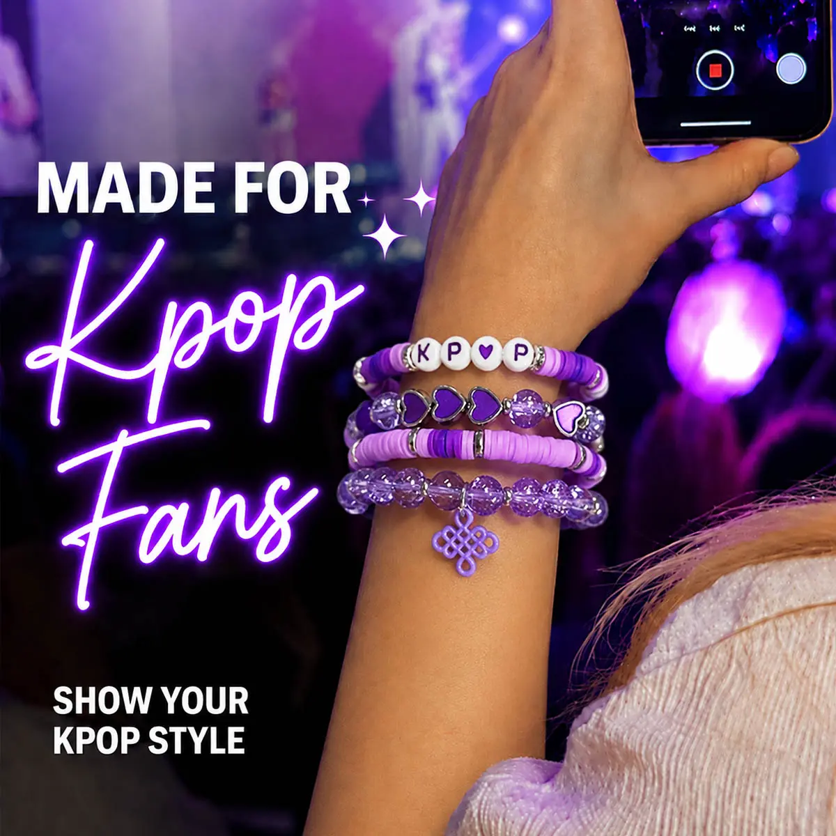 4-Piece Mix Bracelet Wristband Set with Anime-Cute Motifs, Kpop Demon Hunters Themed Costume Jewelry for Women, for Cosplay & Daily Wear, Anime Character Graphic Bracelets & Bangles, Anime‑Style Charm