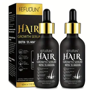 2 Bottles of SEFUDUN Minoxidil Hair Growth Essential Oil - Nourishing Formula for Hair Loss, Baldness, and Beard Growth - Suitable for Men and Women-SASA