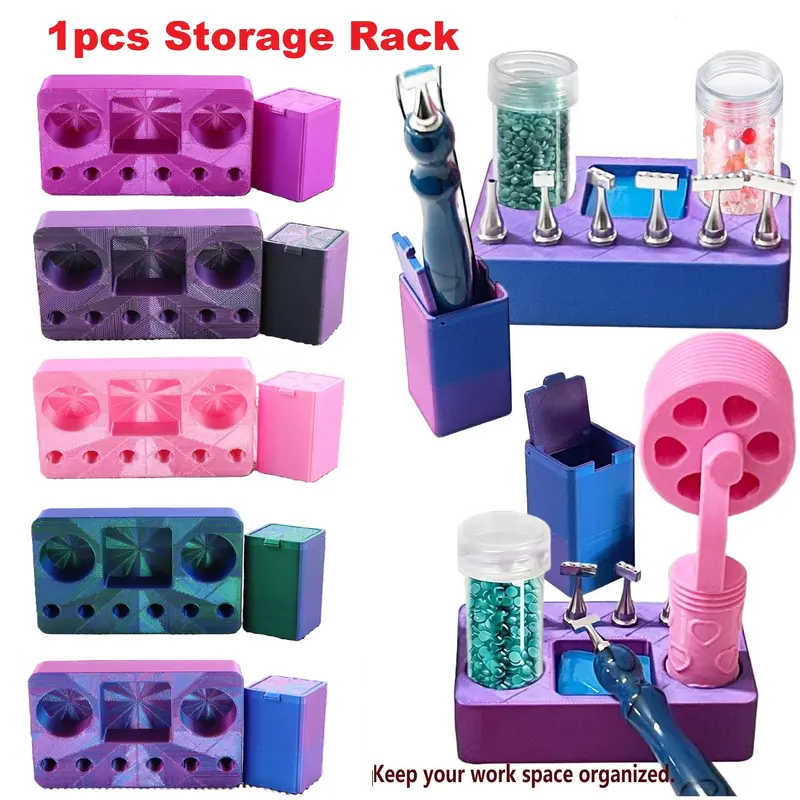 Diamond Painting Accessory Storage Box, DIY Organizer for Drills, Pens, Glue and Wax, Perfect for Craft Enthusiasts, Diamond Art Tools