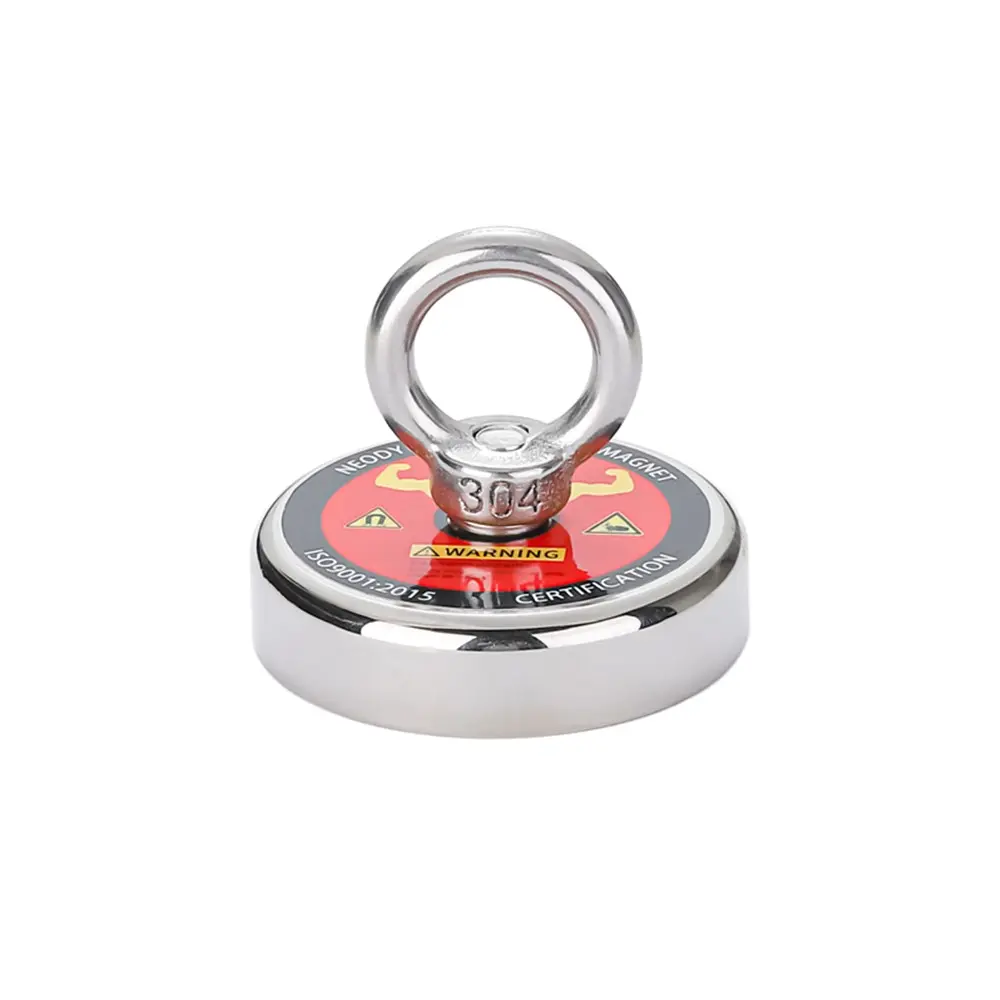 121 lb pull magnetic fishing tool, super strong Heavy Duty neodymium magnet fishing kit, Strong Magnets, 42mm diameter magnet, suitable for river fishing and magnetic fishing.