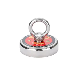 121 lb pull magnetic fishing tool, super strong Heavy Duty neodymium magnet fishing kit, Strong Magnets, 42mm diameter magnet, suitable for river fishing and magnetic fishing.