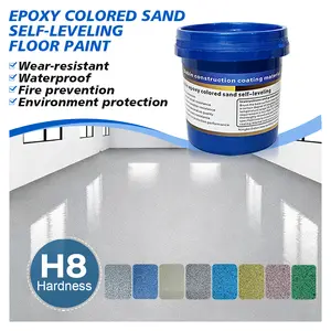 Waterproof Dustproof Epoxy Floor Paint Coating Clean Epoxy Colored Sand Glossy Home Floors
