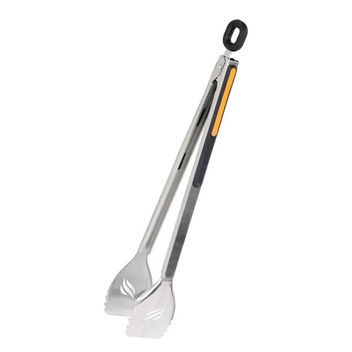 BLACKSTONE Signature Stainless Steel Barbecue Tongs, 14 in Heat-Resistant Handle Design, Dishwasher Safe, 0.56 Lbs Durable Build for Outdoor Camping & BBQ Parties, Plastic Accents