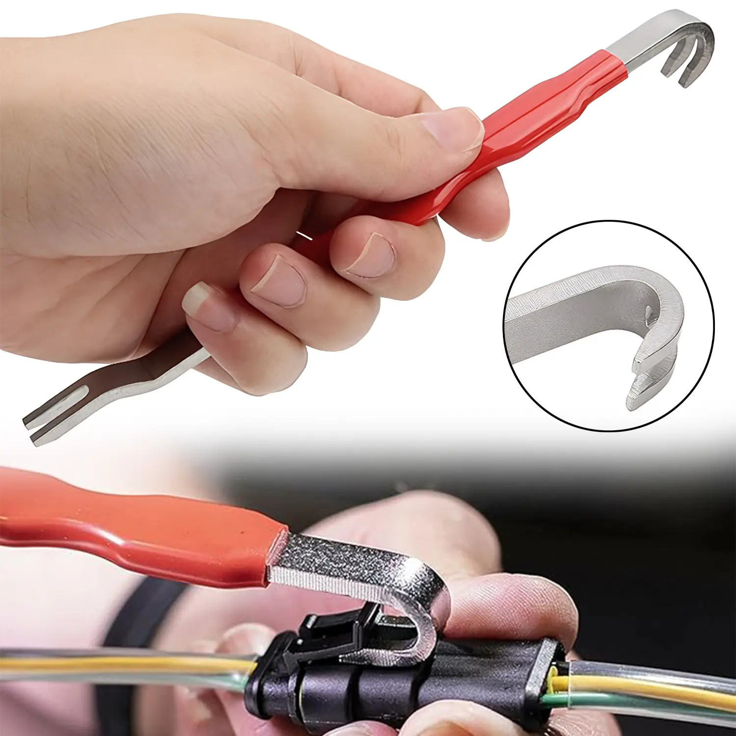 BMTWE Wire Terminal Connector Removal Tool Double-Headed Universal Fit Remover Multifunctional Disassembly Tool for Cars Home Electrical Appliances Repair