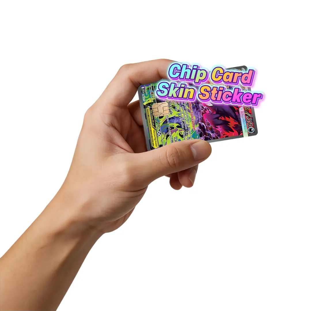 holographic credit card skin Tag Cute Gengar & Mimikyu Pokemon Card Pokemon Squirtle Pocket Card Holographic