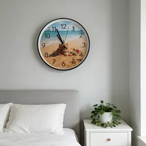 Personalized Silent Clock, Round Shape Battery Operated, Non-Toxic Material, Ideal for Quiet Spaces, Home Decor Accessory