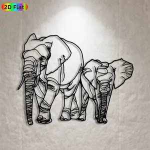 1pc Elephant Metal Wall Art, Majestic Elephant Statue Mural, Ideal Gift for New Year, Easter, Animal Decor Enthusiasts, Weather-Resistant Metal Wall Decor Wall Sculptures, Perfect for Living Room Wall & Garden Fence, Unique Home Decor