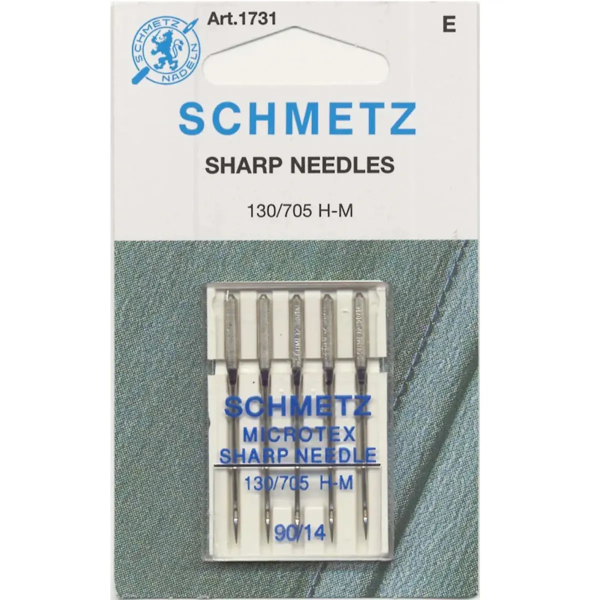 New Schmetz 1731 Microtex/Sharp Sewing Needles, 90/14 Size, 5-Pack, 130/705 H/HAx1 Style, Standard Shank, Clean Stitches, Precision Piecing, Prevents Skipped Stitches, Dependable Fabric Penetration, Fits Most Household Sewing Machines
