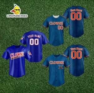 Custom name and number ClownsBaseball Jersey, Funny Bananas Jersey, Vintage  Jersey, Custom Team Name Number, Fan Gift