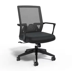 Staples Cartwright Ergonomic Fabric Swivel Task Chair, Black, office chair, ergonomic office chair, task chair, swivel task chair, mesh office chair, desk chair