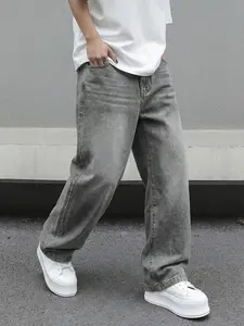 Men's Casual Loose Straight Leg Jeans, Regular Fit, All Season Comfortable Durable Classic Style, Daily Wear Fashion Menswear