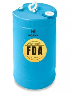 15 Gallon Drum | Tight Head Drum | Water Storage | Chemical Storage | 2" & 3/4" Fittings | Food Grade | BPA Free | HDPE |UN Rated |