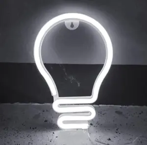 Light Bulb Neon Sign for Wall Decor Bar Party Birthday Gift - USB or Battery Operated - Christmas, Switch Decoration