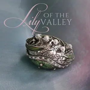 Lily of the Valley Enamel Egg Box BX45