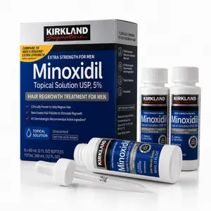 Kirkland 5% Minoxidil Topical Solution Universal Kit for Men and Women, 6 Months Supply - Includes Precision Dropper Applicator for Daily Beauty, Grooming & Personal Care Routine hair serum scalp