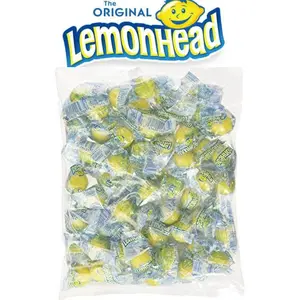 Lemonheads Candy, 1lb Bulk Bag (Approximately 60 pieces), Sour Hard Candy, Yellow Candy, Indvidually Wrapped Lemonhead Bulk Candies Halloween Treats for Trick-or-Treat & Fall Season Sweet Snack Bonbon Party