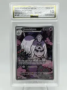 Graded AGS 10 Houndstone 2025 Mega Evolution 145 Holographic Pokemon Card