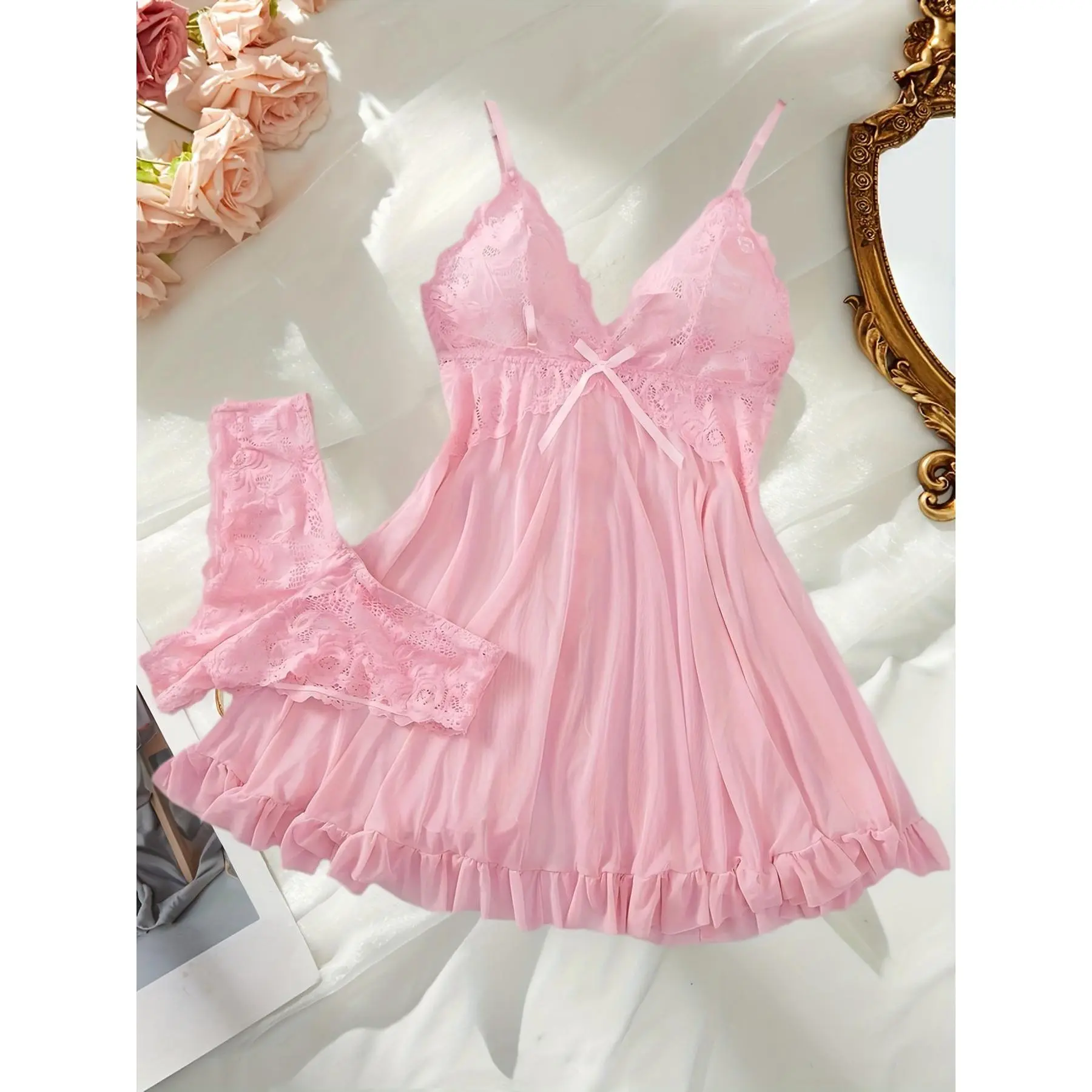 Transparent Red Lace See Through Nightdress Women's Sexy Lingerie Underwear Sleepwear Panty Pijamas Sets Nighty Sleeveless - TikTok Shop Transparent Red Lace See Through Nightdress Women's Sexy Lingerie Underwear Sleepwear Panty Pijamas Sets Nighty Sleeveless - TikTok Shop