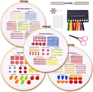 1 Set Embroidery Stitches Practice Kit, Embroidery Kit for Beginners, Beginner Embroidery Kit for Adults, Hand Embroidery Kit, Stitches Kit