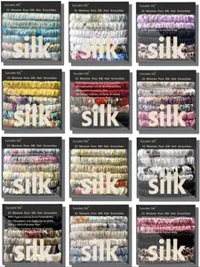 6pcs Set 100% Silk Scrunchies Hair Ties, High Quality 22 Momme Hair Bands for Women & Girls, Elegant Ponytail Hairstyle Hair Accessories