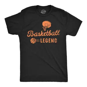 Mens Basketball Legend Funny T Shirts Sarcastic Sports Graphic Tee for Men Mens Funny T Shirts Cool Vintage Fashion T-Shirt Gift Classic Menswear Funny Basketball Short Sleeve Novelty Tees for Guys Black -