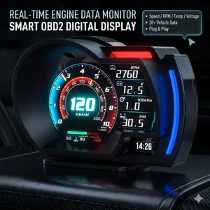 1PC A520 Smart Car HUD Head Up Display, Modern Digital Speedometer & OBD2 Diagnostic Tool, Real-Time Data Display for Safe Driving & Daily Use